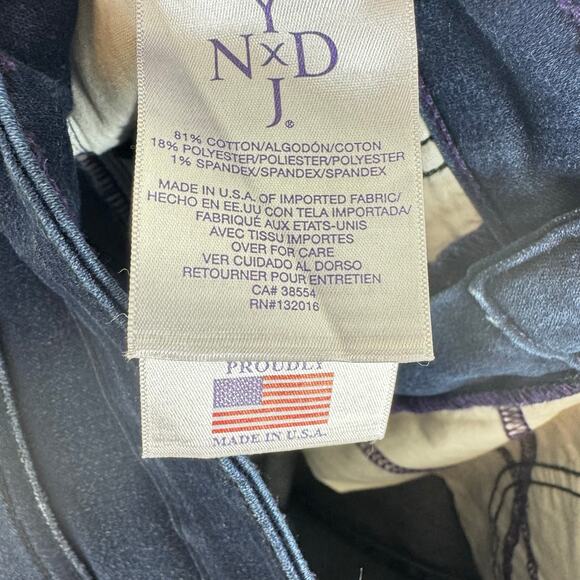 NYDJ Dark Wash Mid Rise Skinny Jeans Stretch Pockets Made In USA Size 10 - Picture 7 of 8